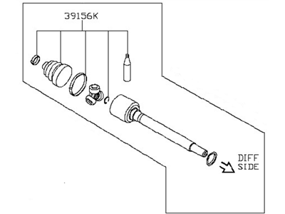 Nissan 39711-3HC0D Joint Assembly Outer