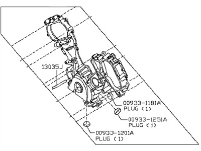 Nissan 13500-7S000 Cover Assy-Front