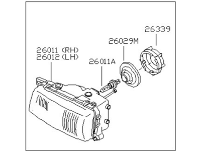 Nissan B6010-65Y00 Passenger Side Headlamp Assembly