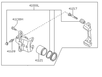 Nissan 41001-54C03 CALIPER-Brake RH