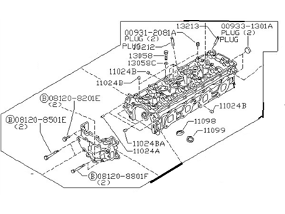 1996 Nissan 240SX Cylinder Head - 11040-70F01