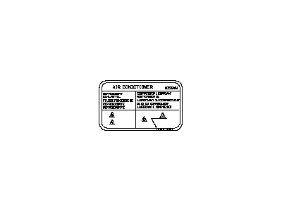 Nissan 27090-8J000 Label-Air Con