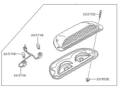 Nissan 26590-7B010 Lamp Assembly-Stop