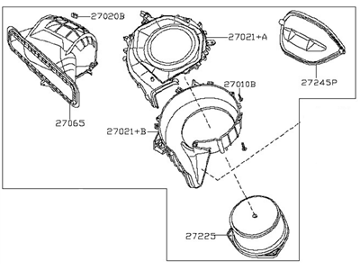 2012 Nissan Altima Blower Motor - 27200-9DF0A