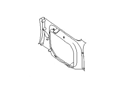 Nissan 76935-7Z000 Finisher-Luggage Side,Upper LH