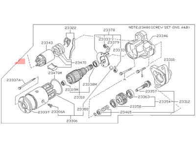 Nissan 23300-M8200 STARTOR Motor