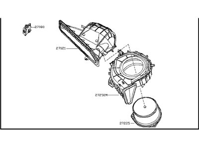 2015 Nissan Pathfinder Blower Motor - 27200-3KA4A