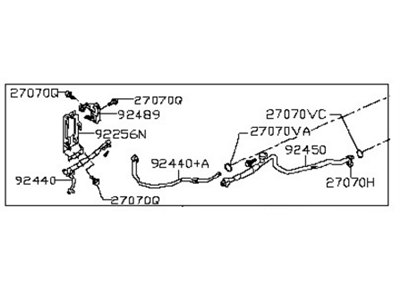 2019 Nissan Leaf A/C Hose - 92441-3NK0B