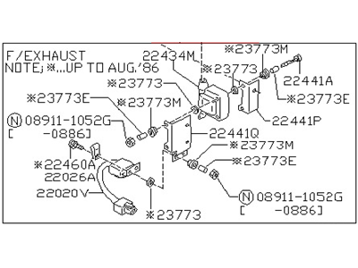 Nissan 22448-D4516 Ignition Exhaust Coil Assembly