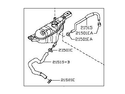 Nissan 21710-JK90B Tank Assy-Radiator Reservoir