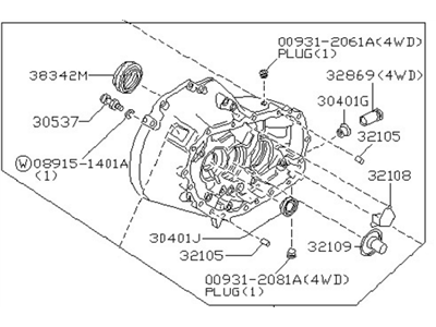 1994 Nissan Axxess Bellhousing - 30400-30R01