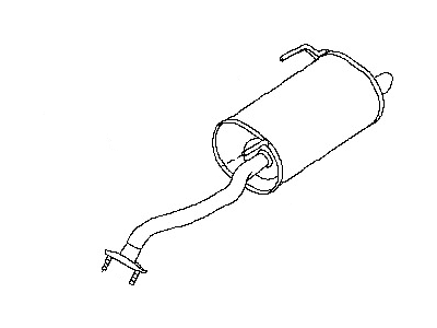 Nissan 20100-3AN6A Exhaust, Main Muffler Assembly