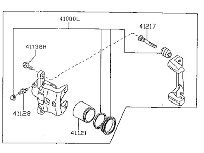 1999 Nissan Sentra Brake Caliper - 41011-4B000