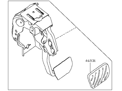 Nissan Pathfinder Brake Pedal - 46501-3JA2A