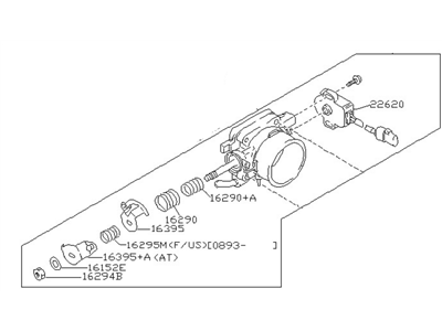 Nissan 16119-64Y01 Throttle Chamber Assembly