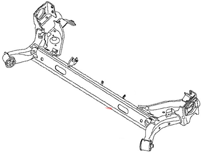 2008 Nissan Sentra Axle Beam - 55501-ET80A