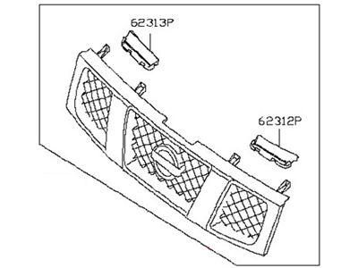 Nissan 62310-ZR30E Grille Kit-Front