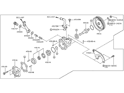 Nissan 49110-CB000 Pump Assy-Power Steering