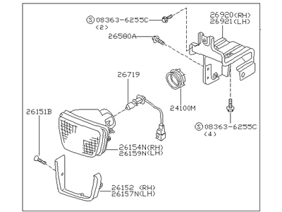 1997 Nissan Altima Fog Light - B6155-1E401