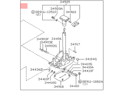 Nissan Stanza Automatic Transmission Shifter - 34902-29R00