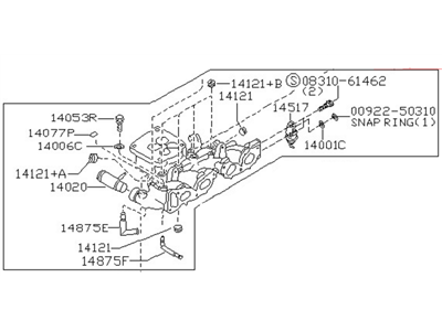 1996 Nissan Hardbody Pickup (D21U) Intake Manifold - 14001-0S300