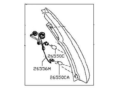 Nissan 26550-3NF0A Combination Lamp Assy-Rear,RH