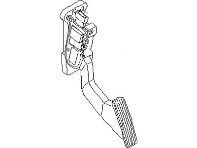 Nissan 18002-4Z800 Lever Complete - Accelerator, W/DRUM