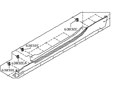 Nissan 76850-CD025 Cover-SILL,RH