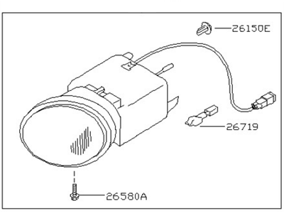 Nissan 26155-00Q04 Lamp Fog R