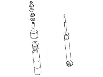 Nissan E6B10-1FC0C ABSORBER Kit-Shock,Rear