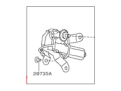 2006 Nissan Quest Wiper Pivot - 28700-5Z000