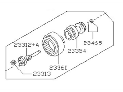 Nissan 23312-2Y900 Pinion Assy