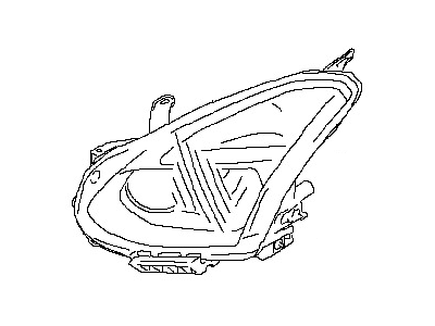 Nissan 26075-JM20A Headlamp Housing Assembly, Driver Side