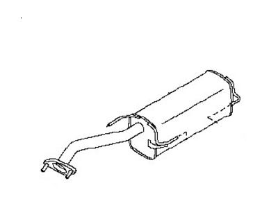 Nissan 20100-EM31A Exhaust, Main Muffler Assembly