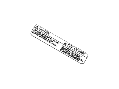 Nissan 21599-ZT50A Label-Caution, Motor Fan