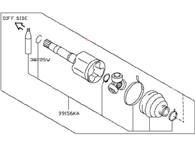 2011 Nissan Versa CV Joint - 39720-EW626