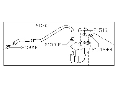 1994 Nissan Stanza Coolant Reservoir - 21710-0E000