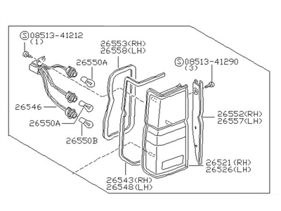 1991 Nissan Pathfinder Back Up Light - B6550-41G00