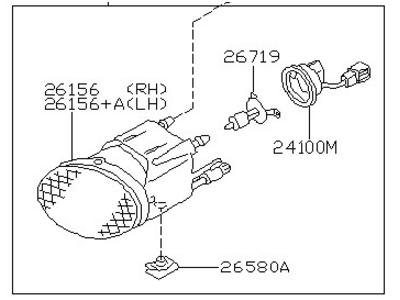 Nissan 26150-2Y925 Lamp Assembly-Fog,RH