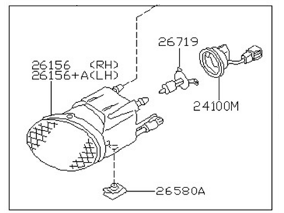 Nissan 26155-2Y925 Lamp Assembly-Fog,LH
