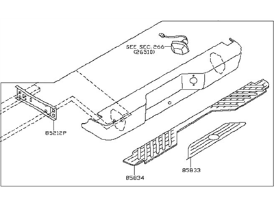 Nissan 85050-D1725 Rear Bumper Assembly