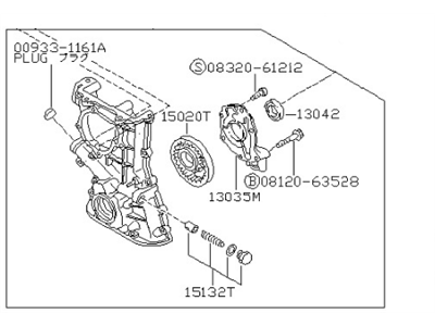 1990 Nissan Pulsar NX Timing Cover - 13500-D4200