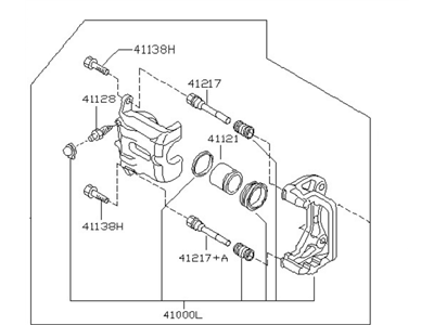 2004 Nissan Maxima Brake Caliper - 41001-7Y000