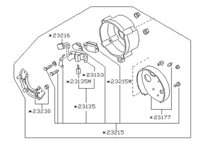 Nissan 23127-56G00 Cover Assy-Rear