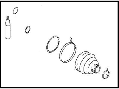 Nissan 39741-55E85 Repair Kit-Dust B00T,Inner