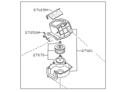 1987 Nissan Sentra Blower Motor - 27200-60A10