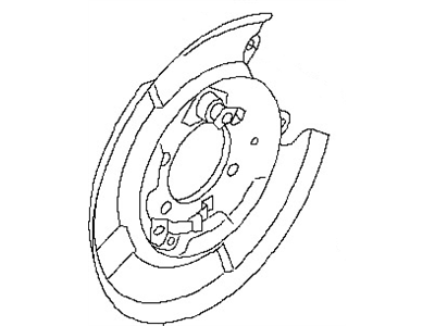 Nissan 44020-4BA1A Plate Assy-Back,Rear Brake Rh