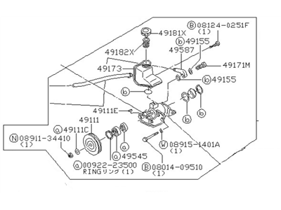 Nissan 720 Pickup Power Steering Pump - 49110-01W00