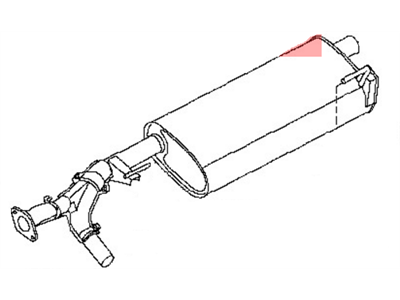 Nissan 20100-ZJ00B Exhaust, Main Muffler Assembly