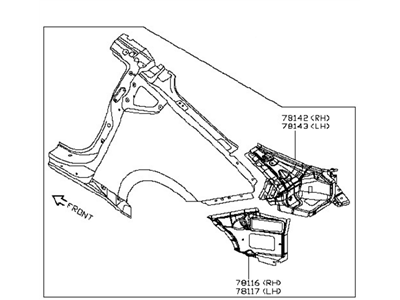 Nissan GHA01-1EAMB Fender Rear LH